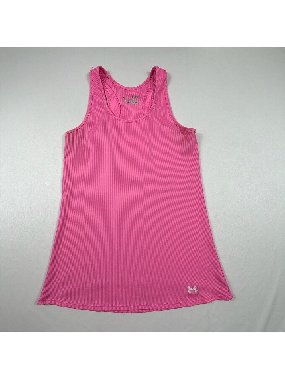 Under Armour Pink HeatGear Fitted Racerback Tank Top XL